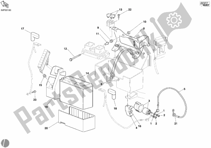 Tutte le parti per il Batteria del Ducati Supersport 800 SS 2004